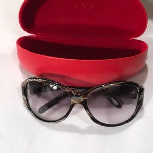 Valentino large frame glasses.